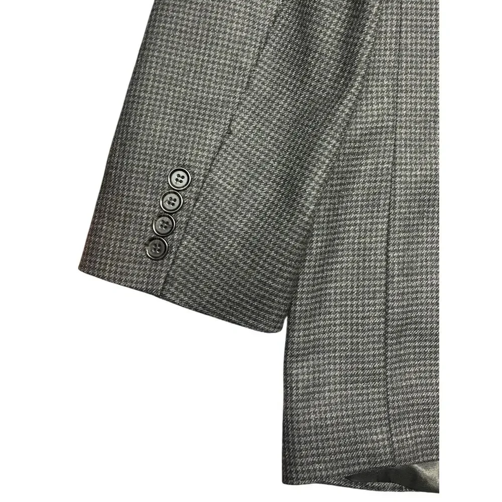 Vintage Brooks Brothers Wool Cashmere Micro Check Blazer Men’s 40R Made in Chile